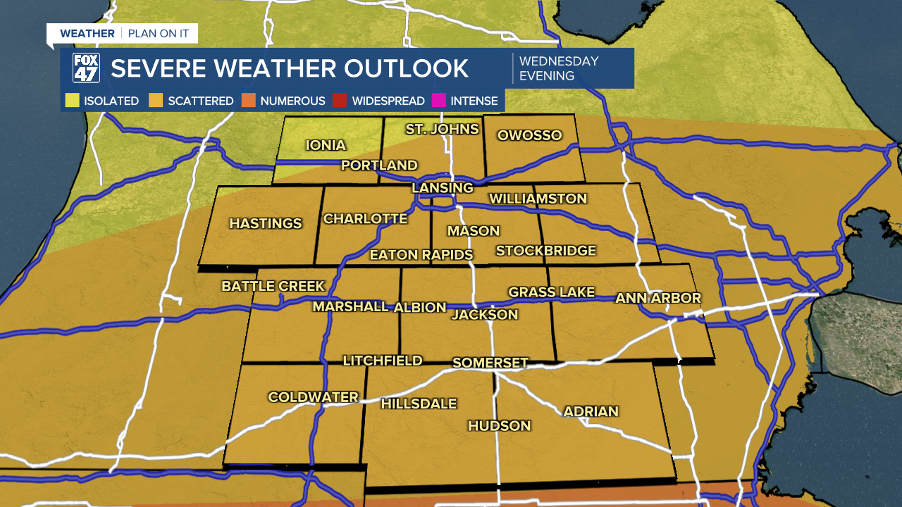 Slight Risk for Severe Weather Across All of our Neighborhoods on Wednesday