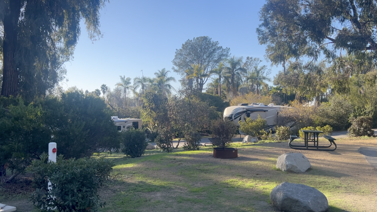 The  campsite at Guajome Regional Park in Oceanside. 