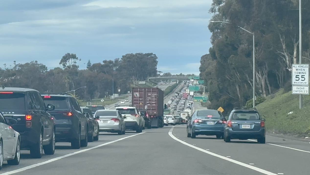 A segment of northbound Interstate 5 Saturday afternoon. 