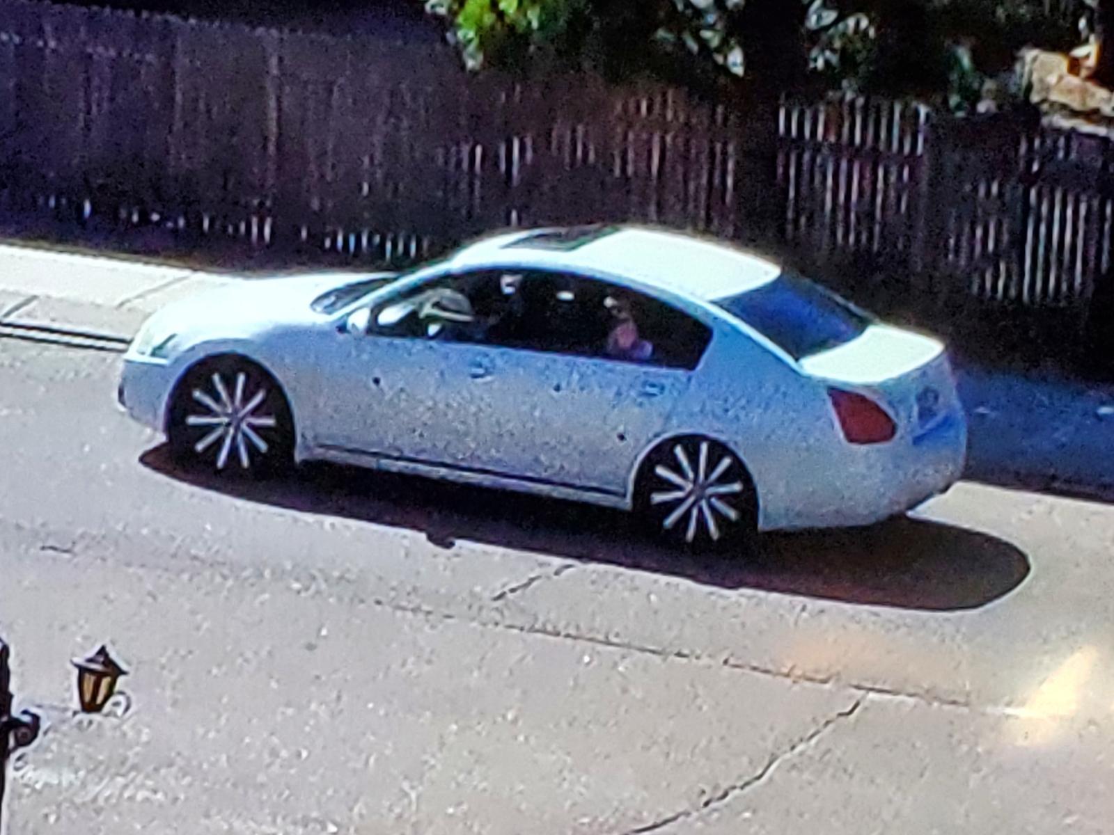 White Nissan believed to have been involved in a shooting Friday afternoon in Fountain.