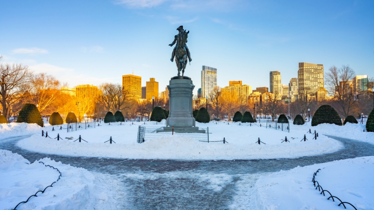File photo of a snow storm in Boston.