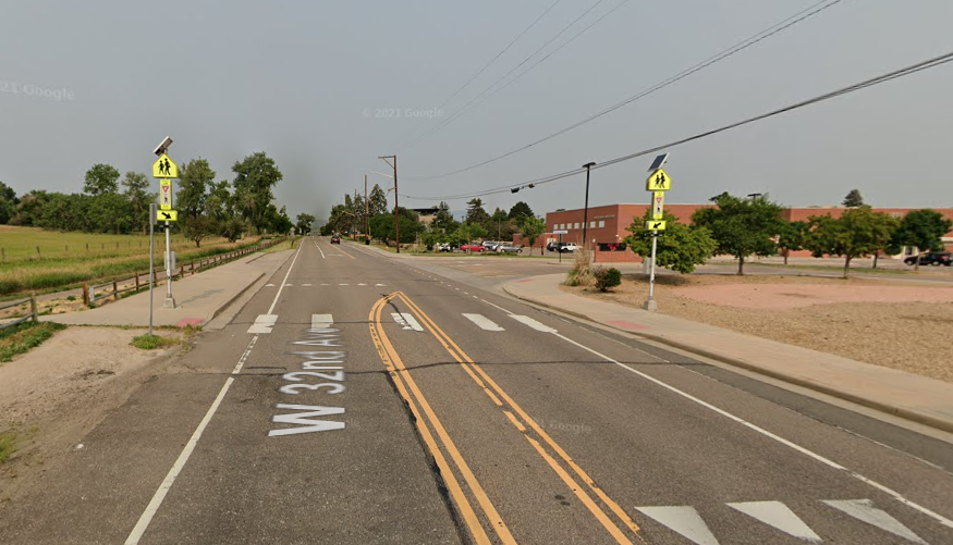 Wheat Ridge High School crosswalk