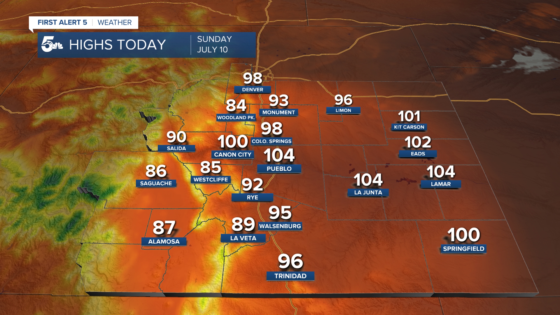 high temperatures 7.10.22