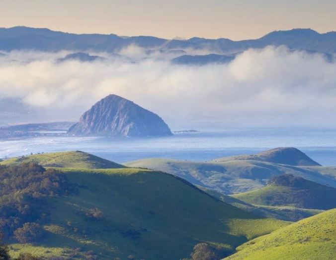 Fog moving in towards Morro Rock