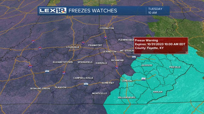 Freeze warning
