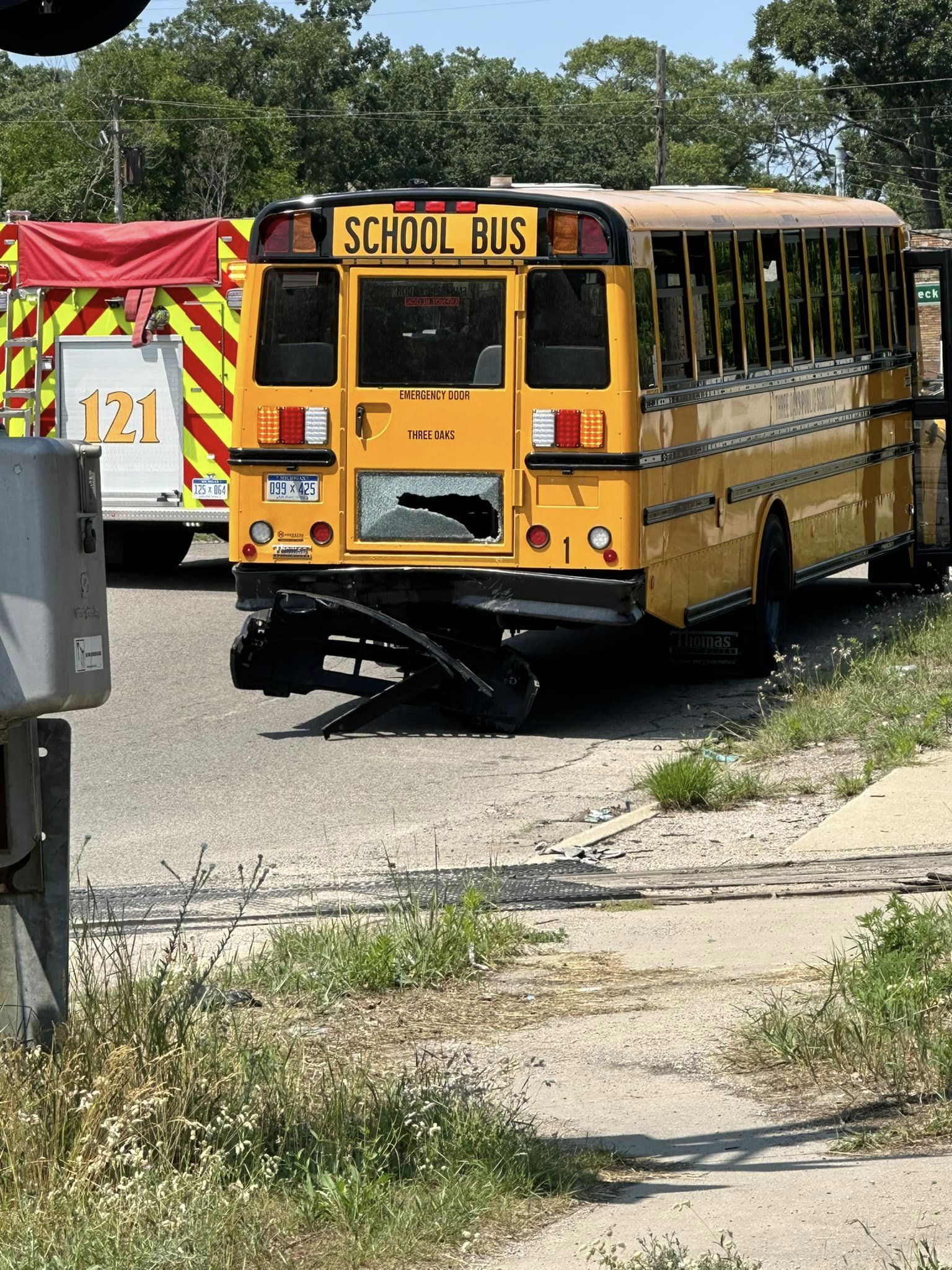crash involving Muskegon Heights school bus