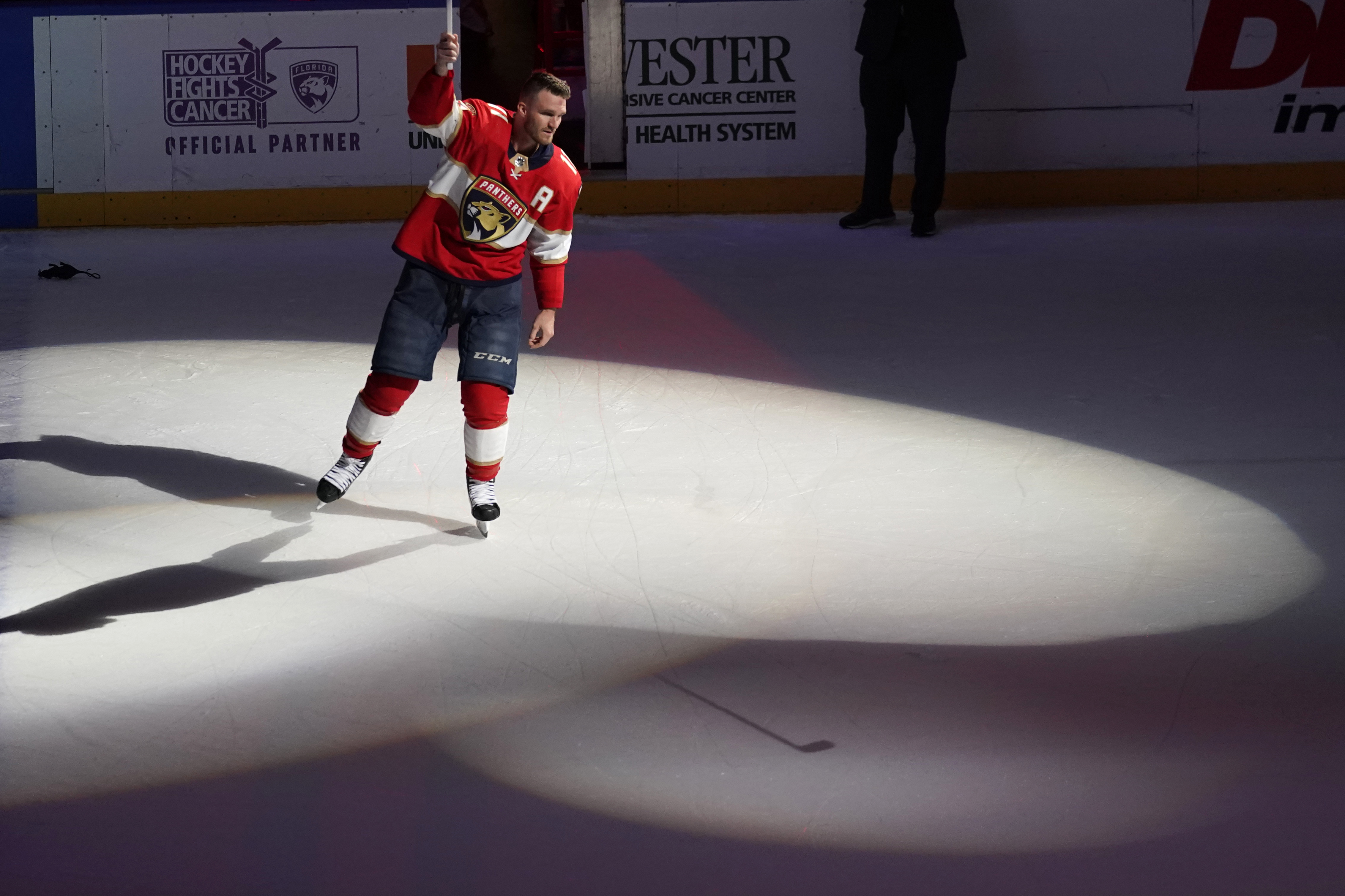 Florida Panthers left wing Jonathan Huberdeau at FLA Live Arena in Sunrise, Dec. 30, 2021