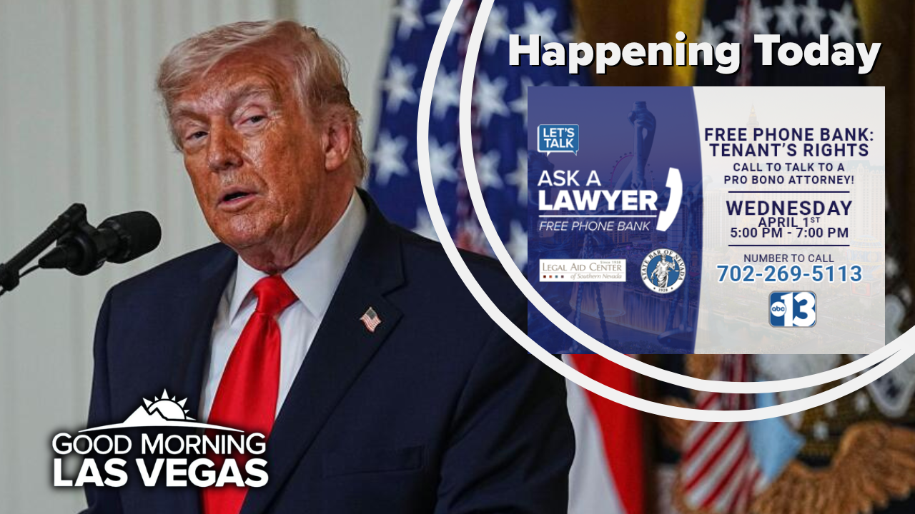Good Morning, Las Vegas: President set to address the nation, first Ask a Lawyer phone bank tonight