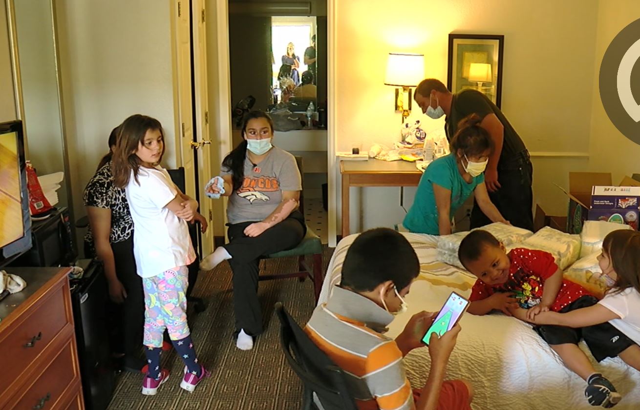 Family of 10 living in Motel