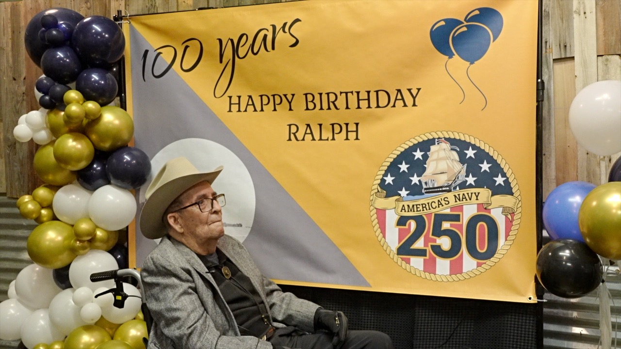 World War II Navy veteran celebrates 100th birthday surrounded by family and friends