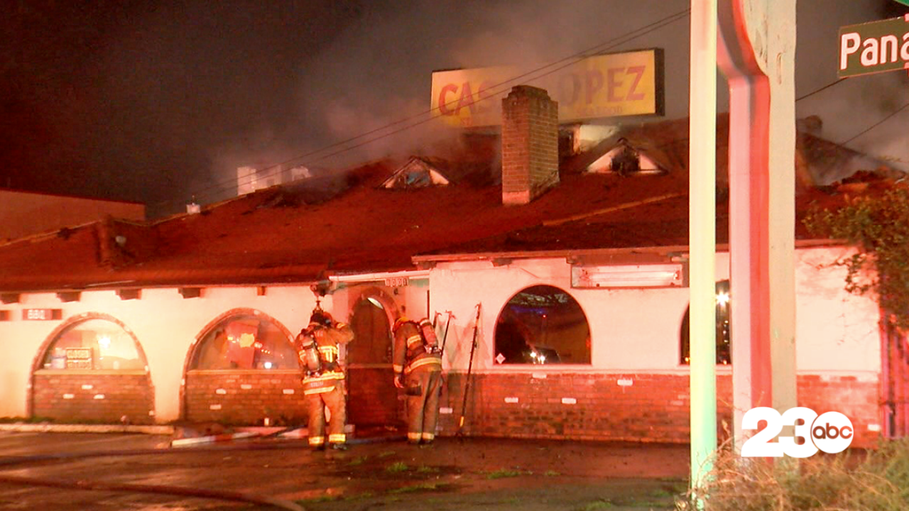Kern County Fire Department battles vacant building fire in Lamont