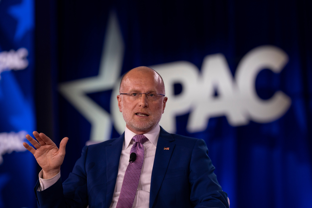 FCC Chairman, Brendan Carr, at the Conservative Political Action Conference (CPAC) in Dallas, Friday, March 27, 2026. 