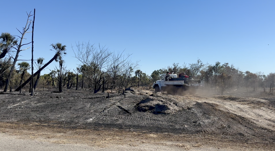 60 acre brush fire under investigation, officials warn of illegal burns during burn ban