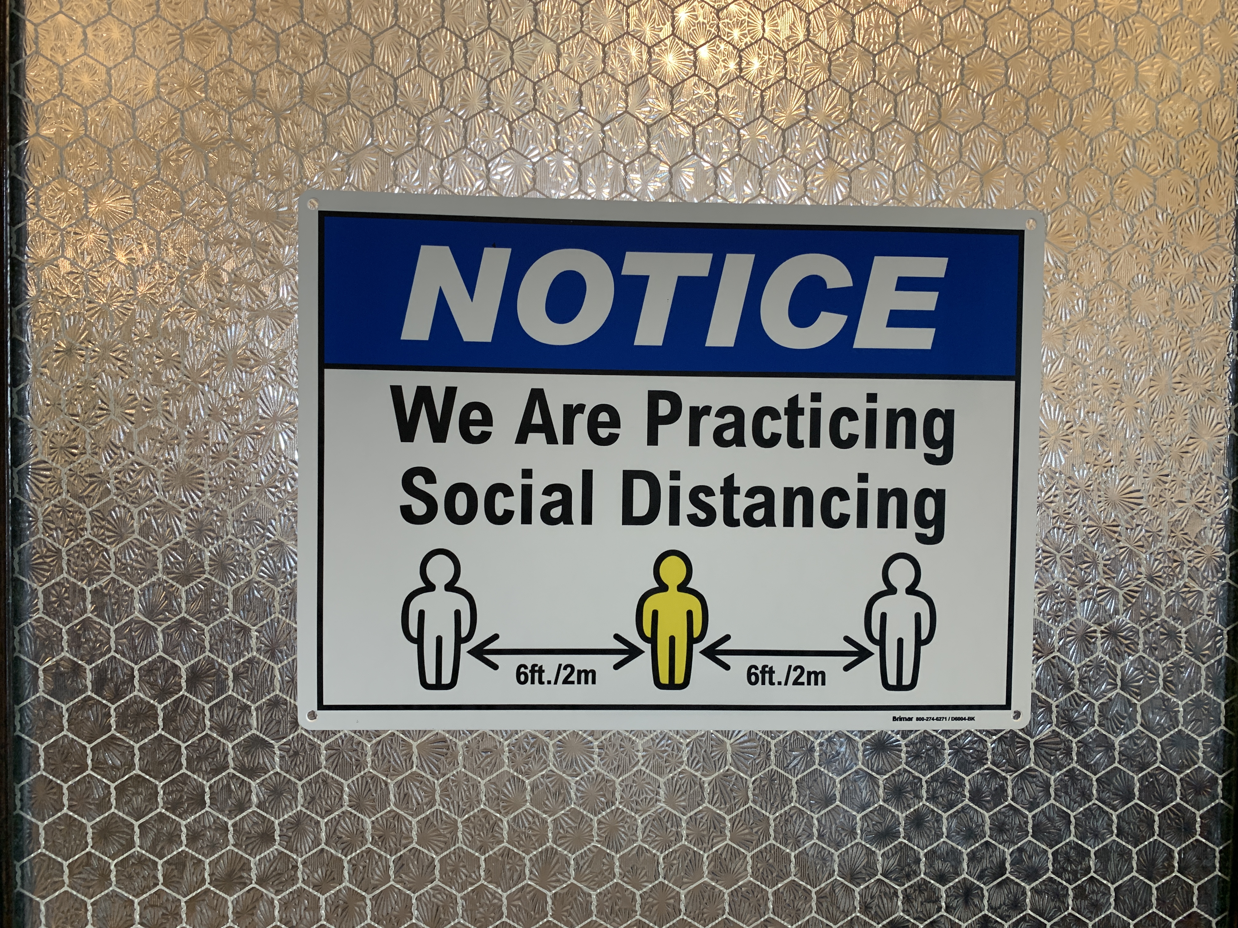 social distancing sign