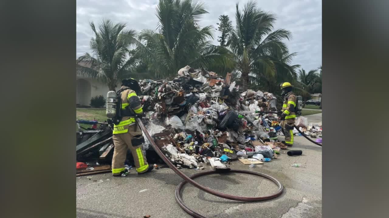 Lithium Ion trash truck fire