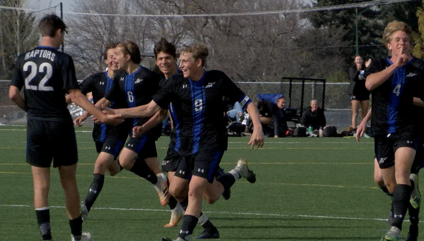 Gallatin's Max Burke celebrates his first of two goals on Tuesday