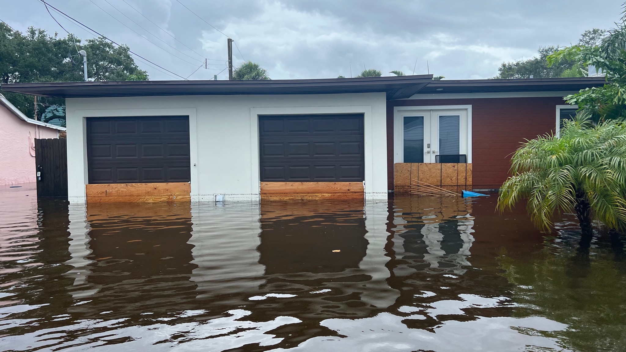 Storm surge flooding from Hurricane Idalia at a home in Gulfport.