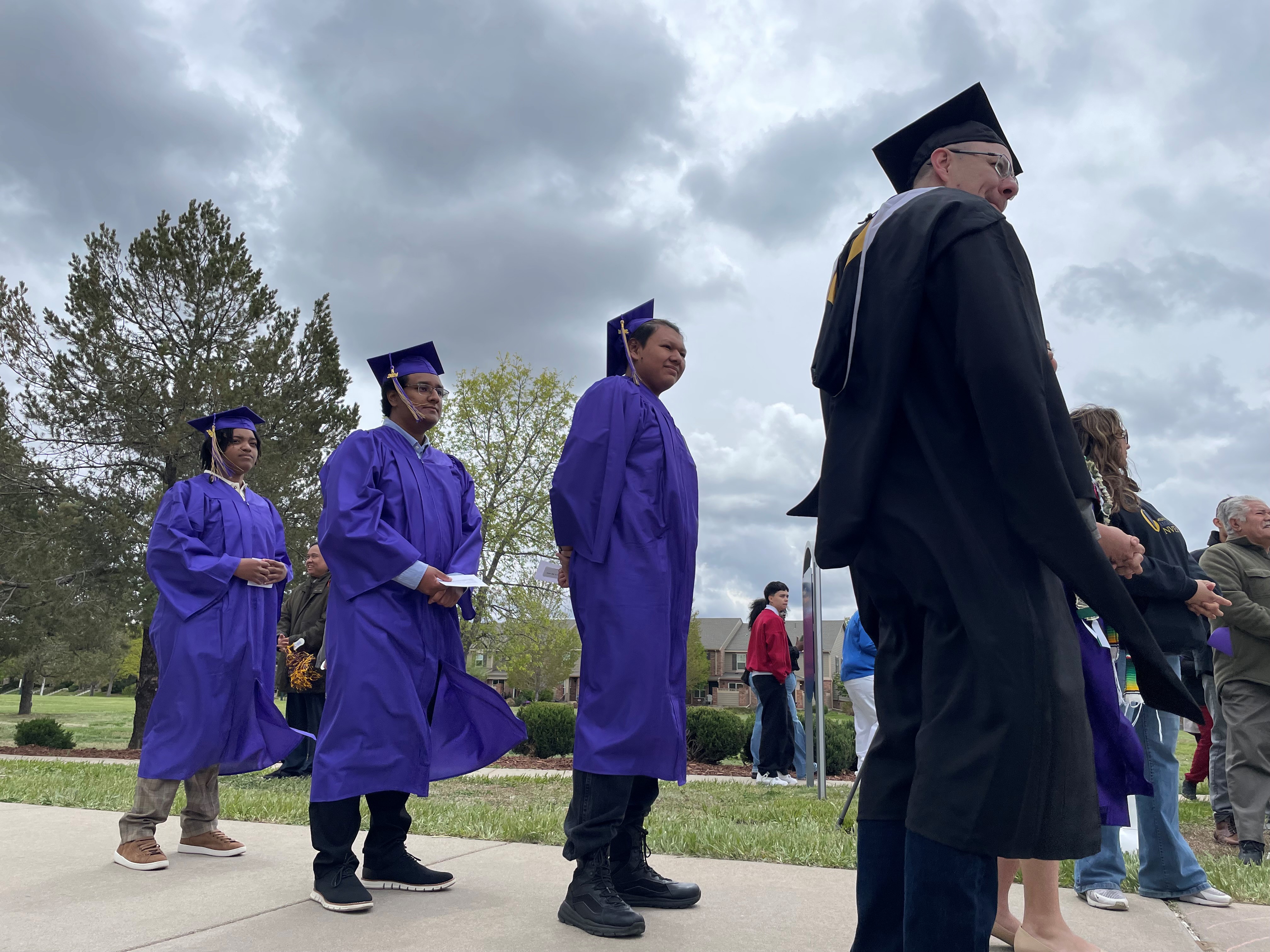 Students at Community College of Denver graduated at the Lowry campus, due to protests at the Auraria campus.