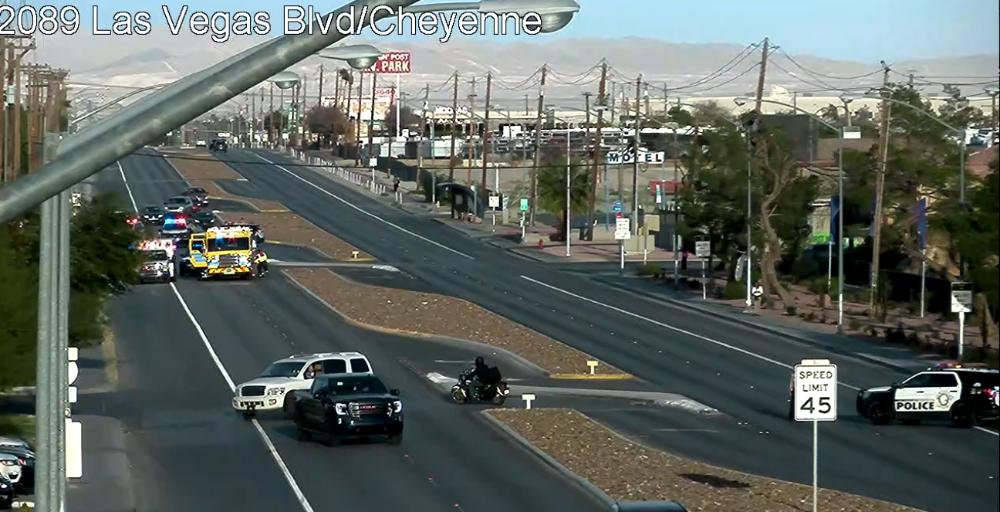 Crash on N Las Vegas blvd 