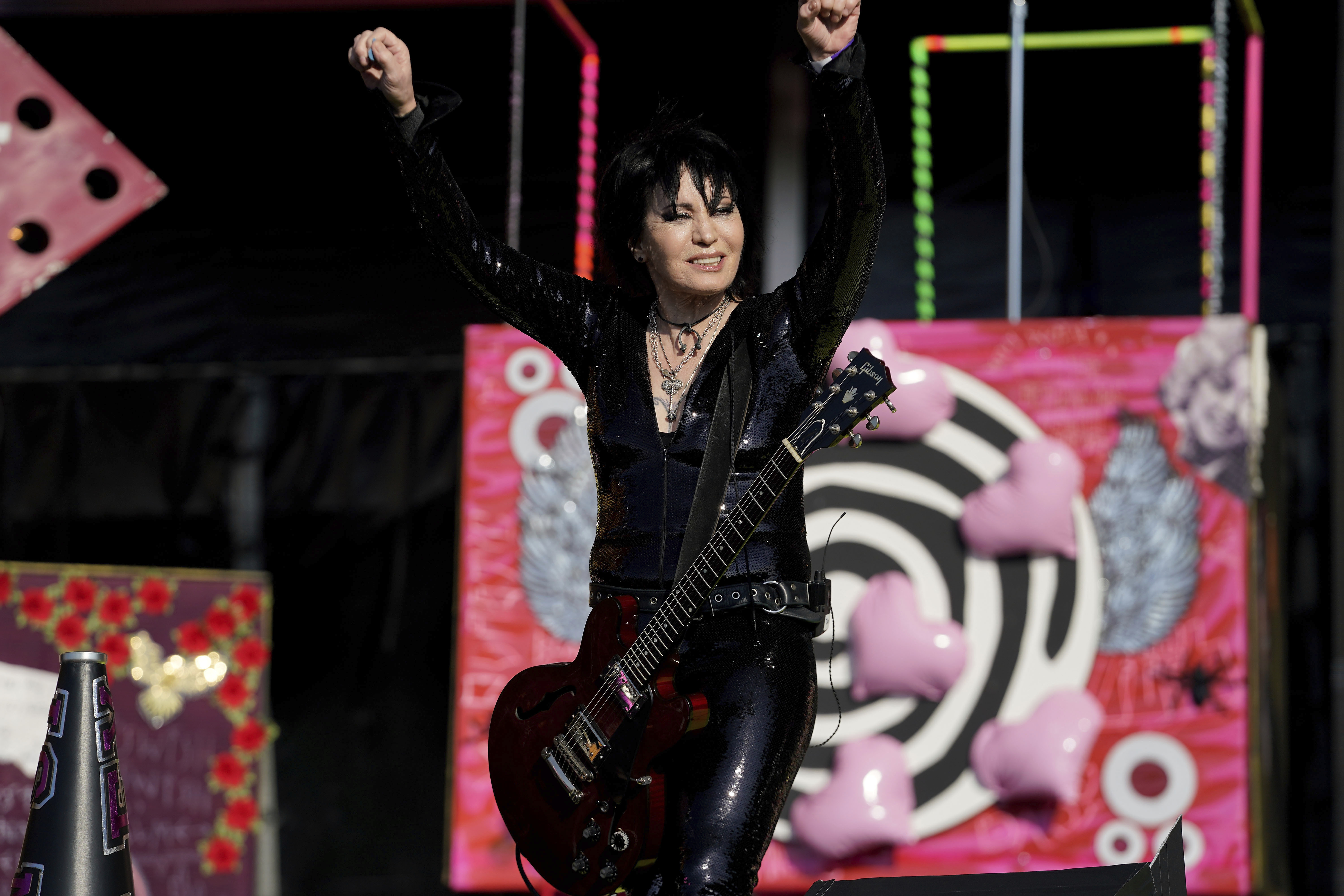 Joan Jett on stage during Super Bowl Sunday performance in Tampa, Feb. 7, 2021