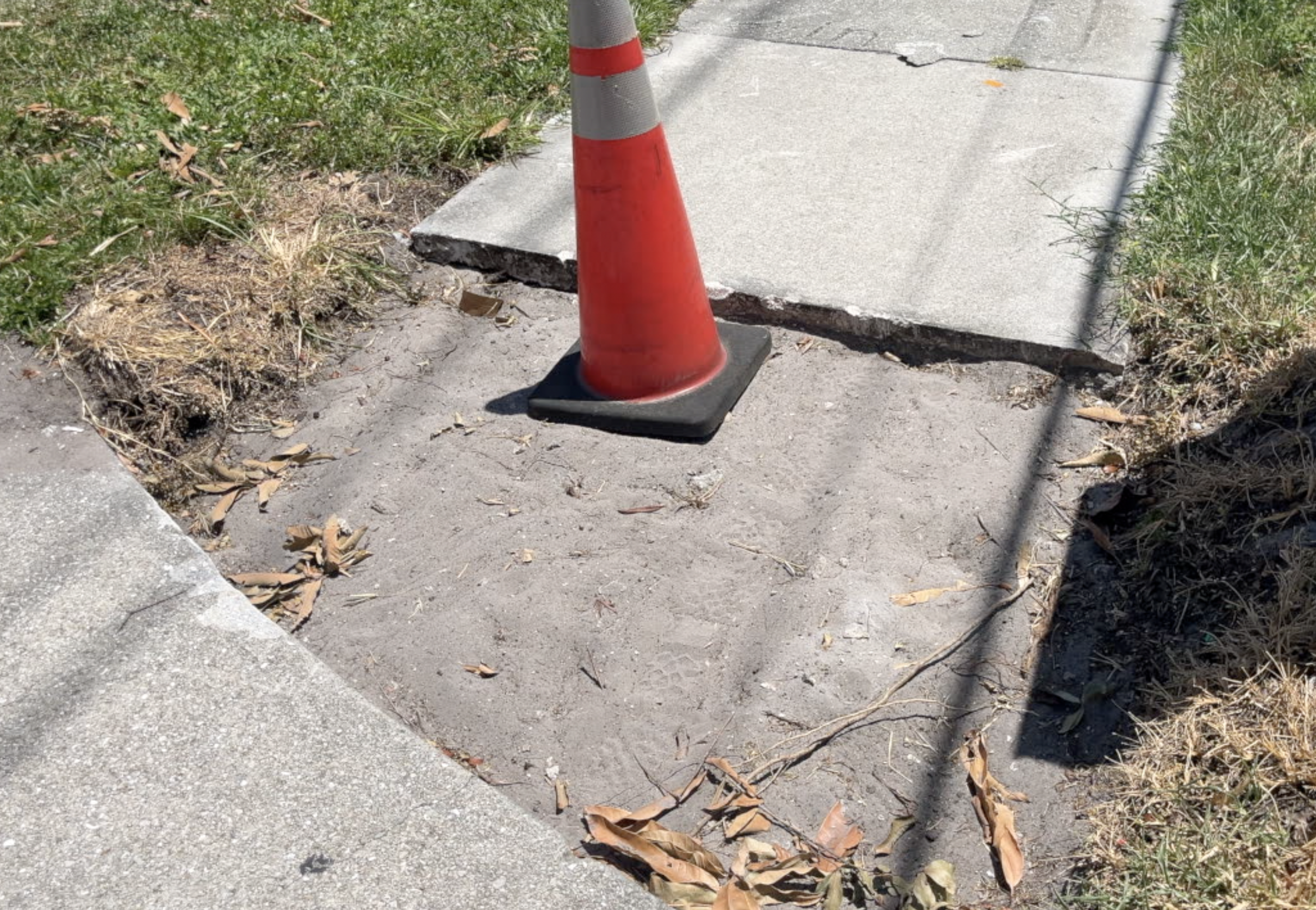 cracked sidewalks need