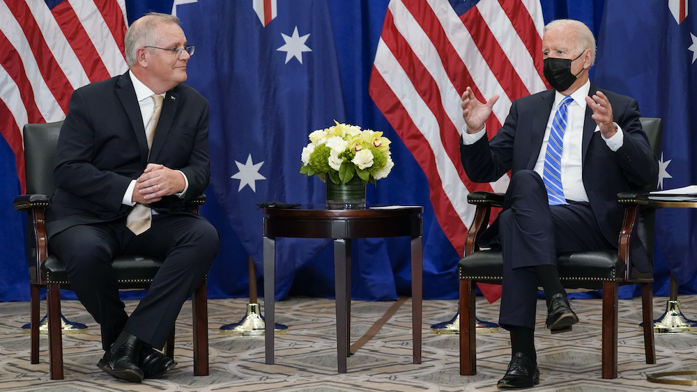 President Joe Biden, Australian PM Scott Morrison