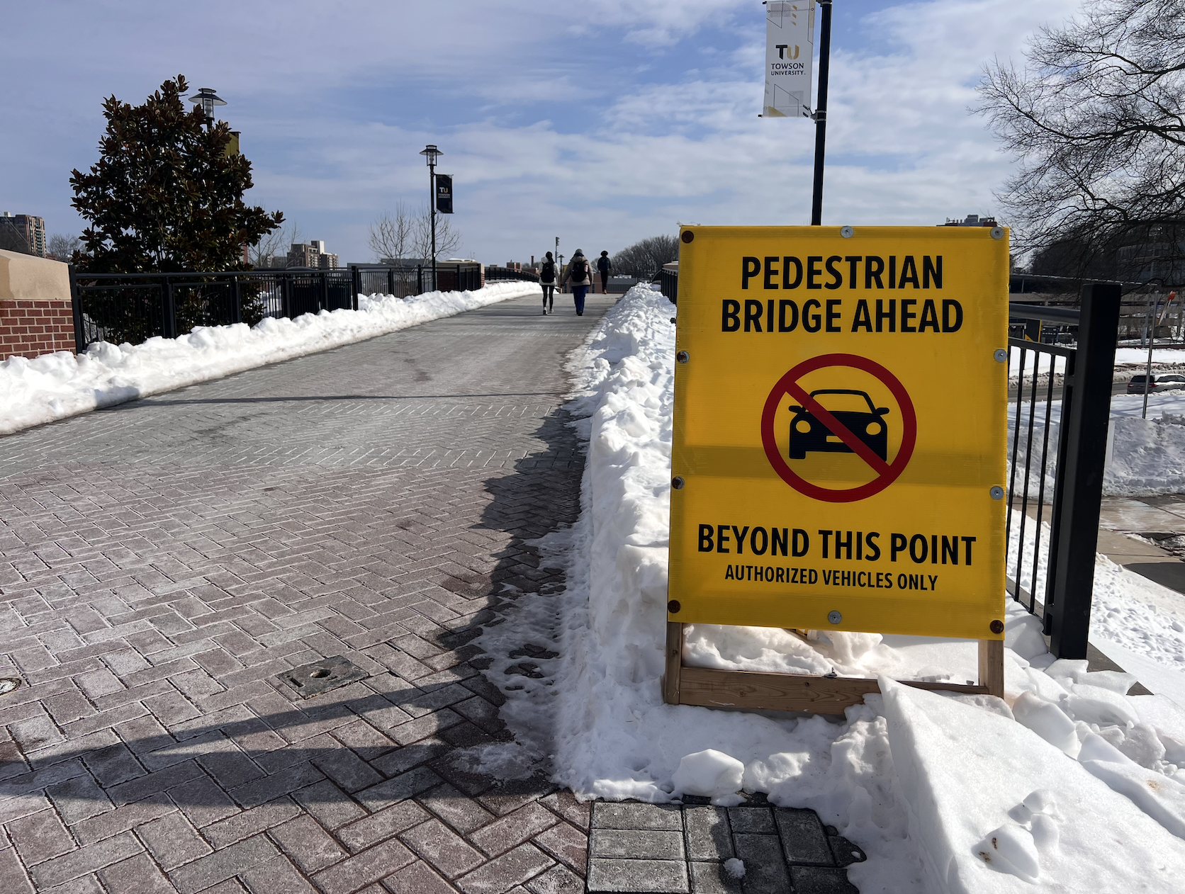 Towson walking bridge