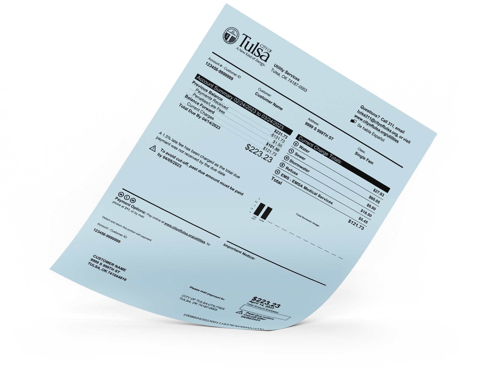 City of Tulsa utility bill 