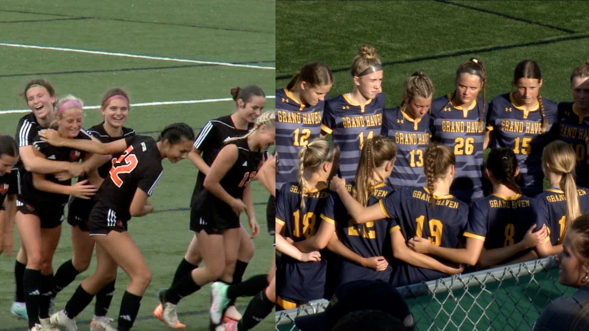 Rockford and Grand Haven girls soccer