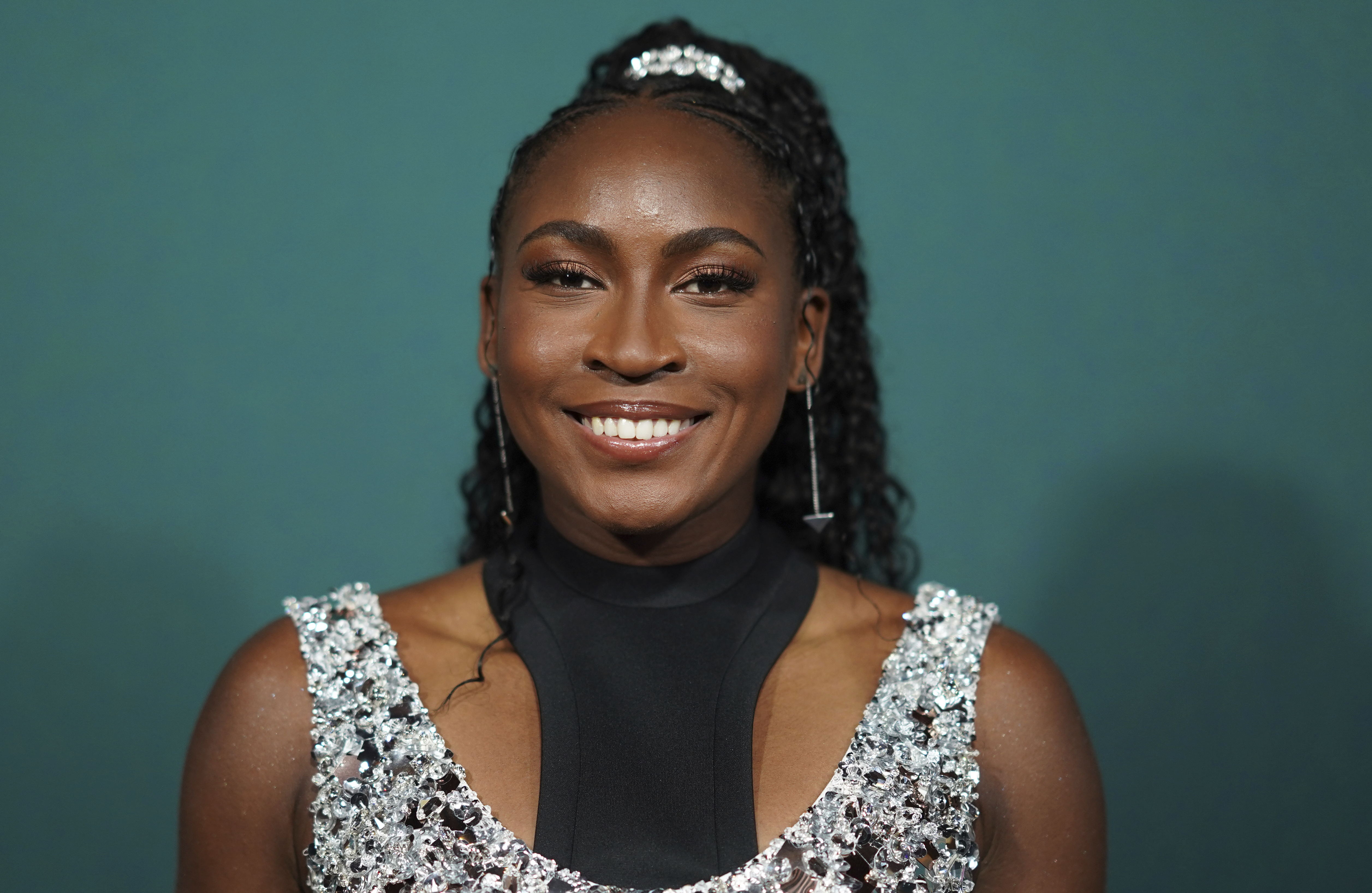 Coco Gauff poses during TIME Women of the Year gala, March 5, 2024