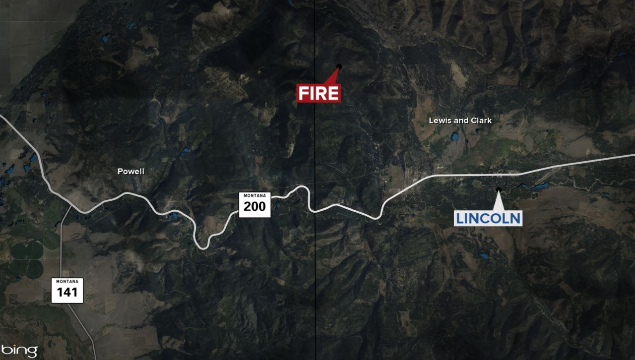 Black Mountain Fire map