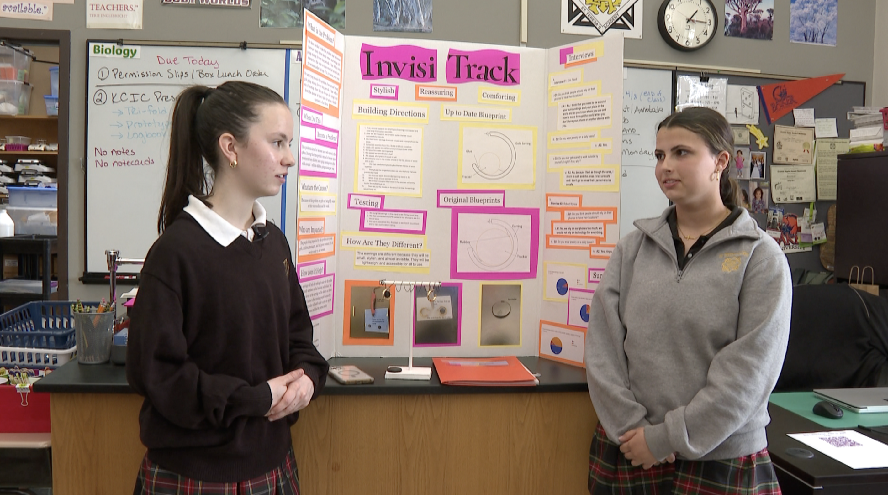 Mary Flood & Kelsey Wynne, 9th graders - St. Teresa's Academy