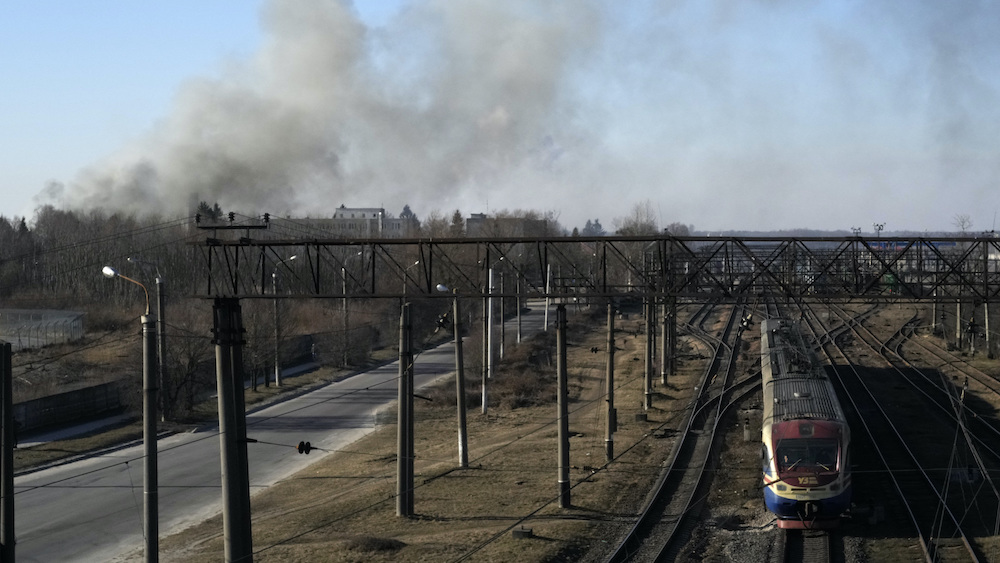 Russia Ukraine War Lviv bomnb