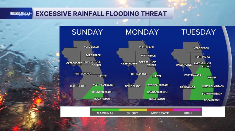 Localized flooding possible