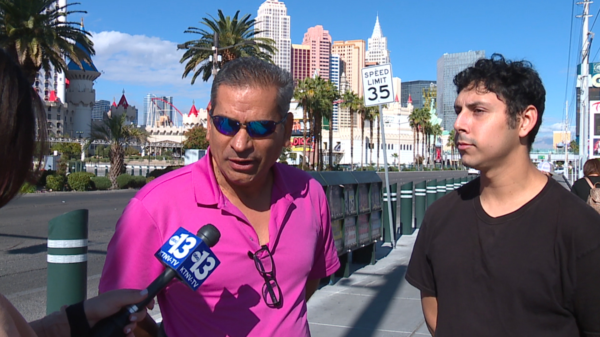 Fans and attendees talk about the canceled and delayed practice runs on the first night of Las Vegas F1 Grand Prix activities on the Strip.
