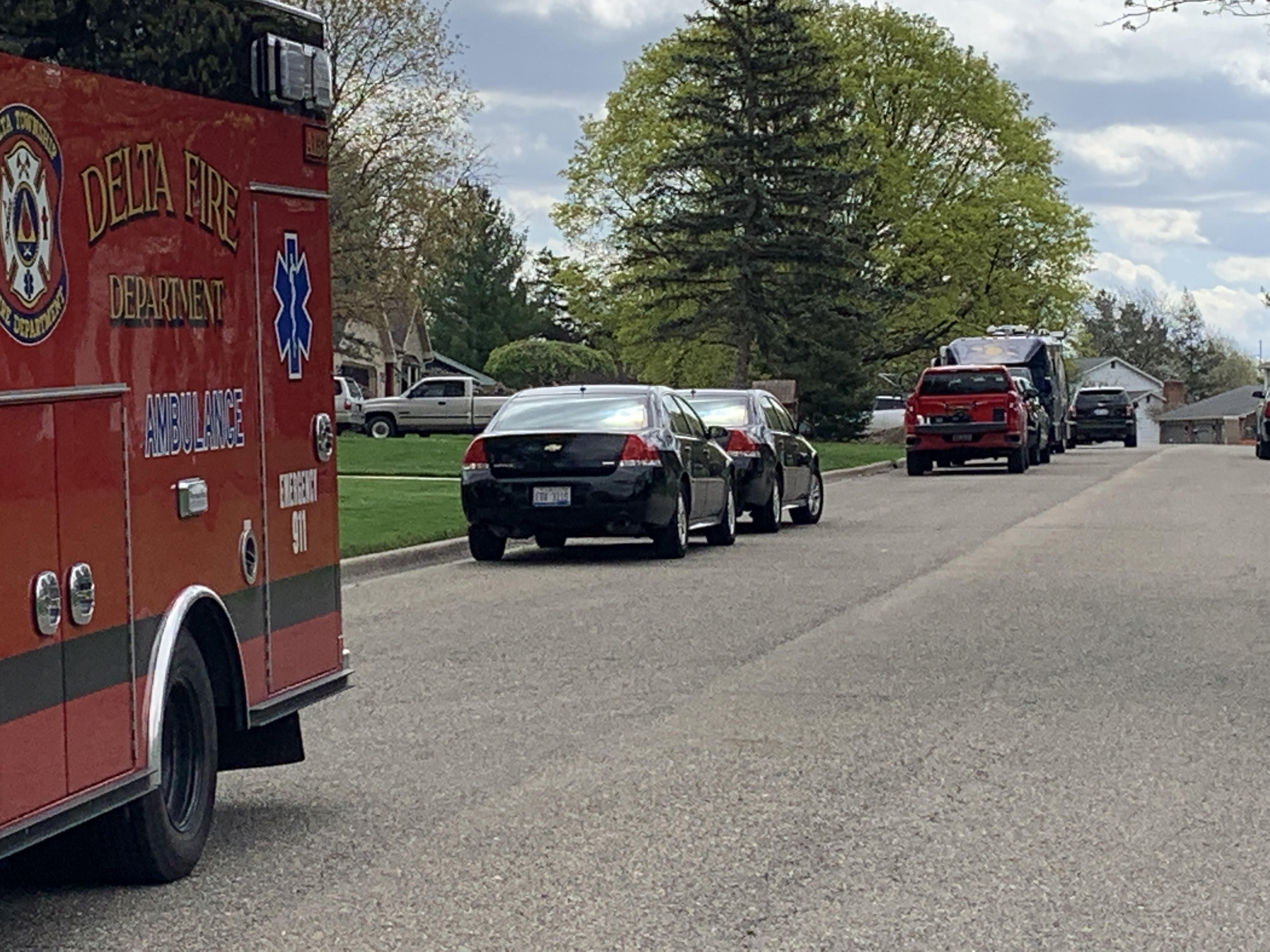 Crews are on the scene in Delta Twp.
