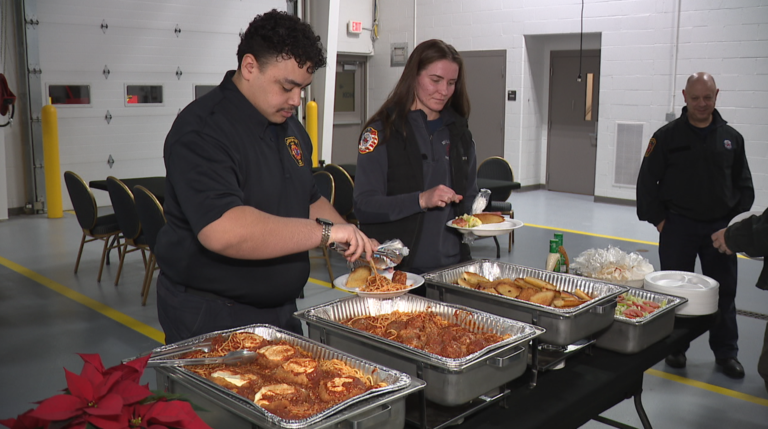 Fire crews treated to dinner for helping knock down a January fire