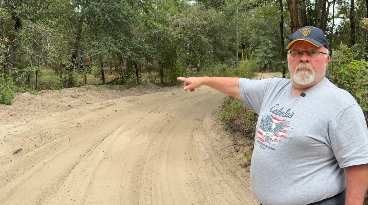 Residents frustrated with sand filled road