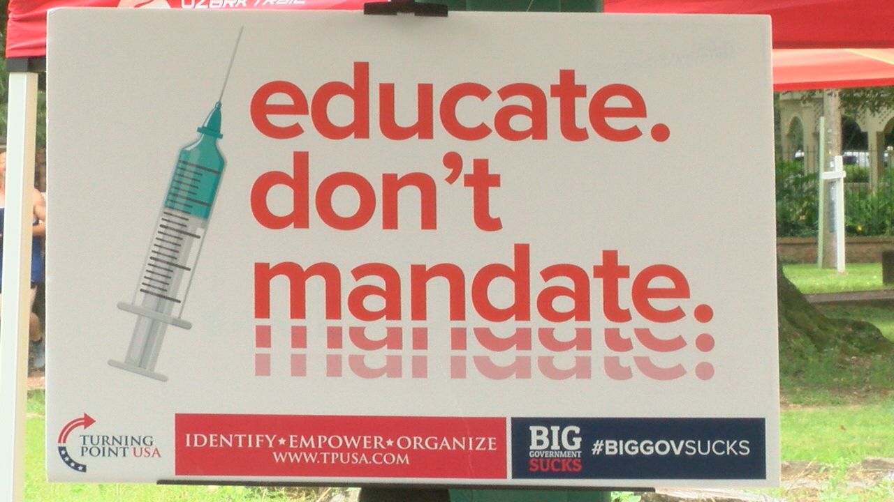 Turning Point USA vaccine protest