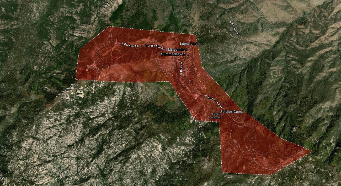 Summerhaven, Mt. Lemmon under evacuation notice