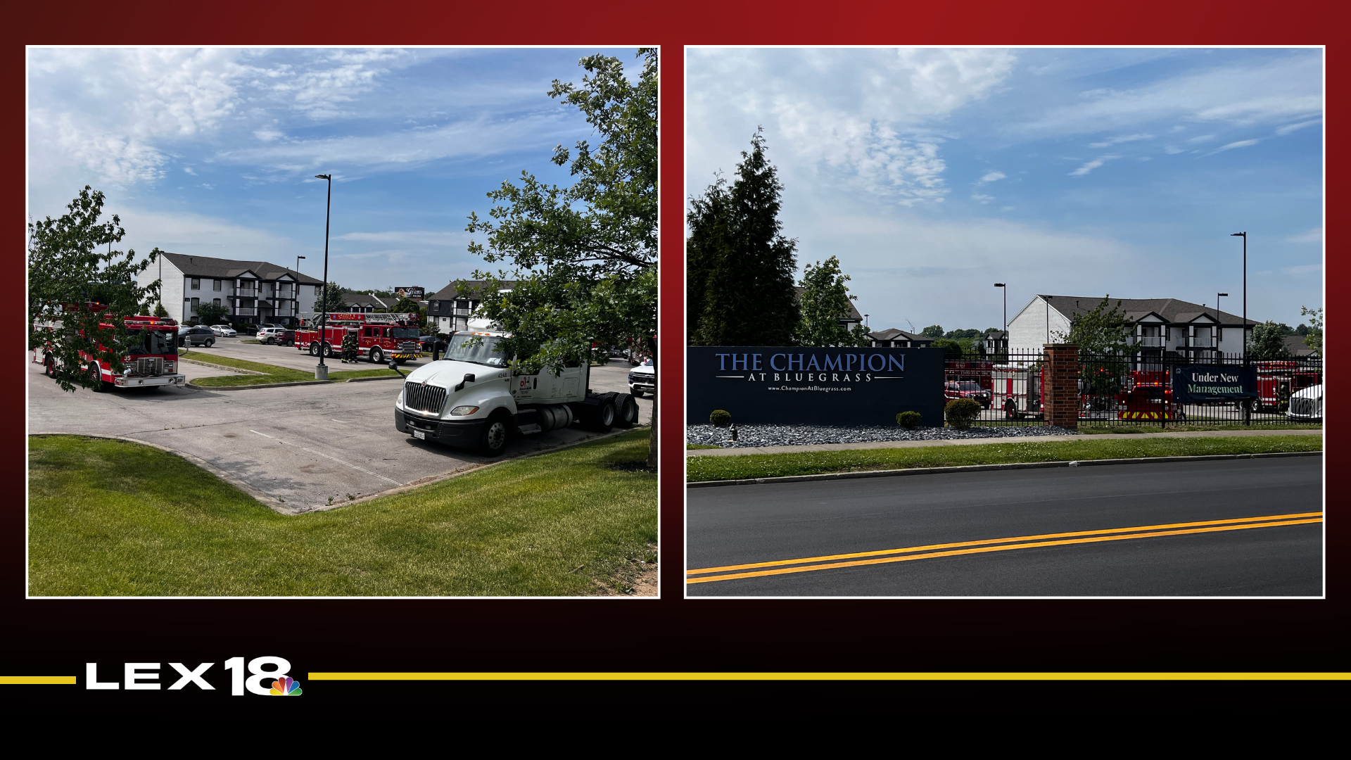 Working structure fire at Champion at Bluegrass Apartments