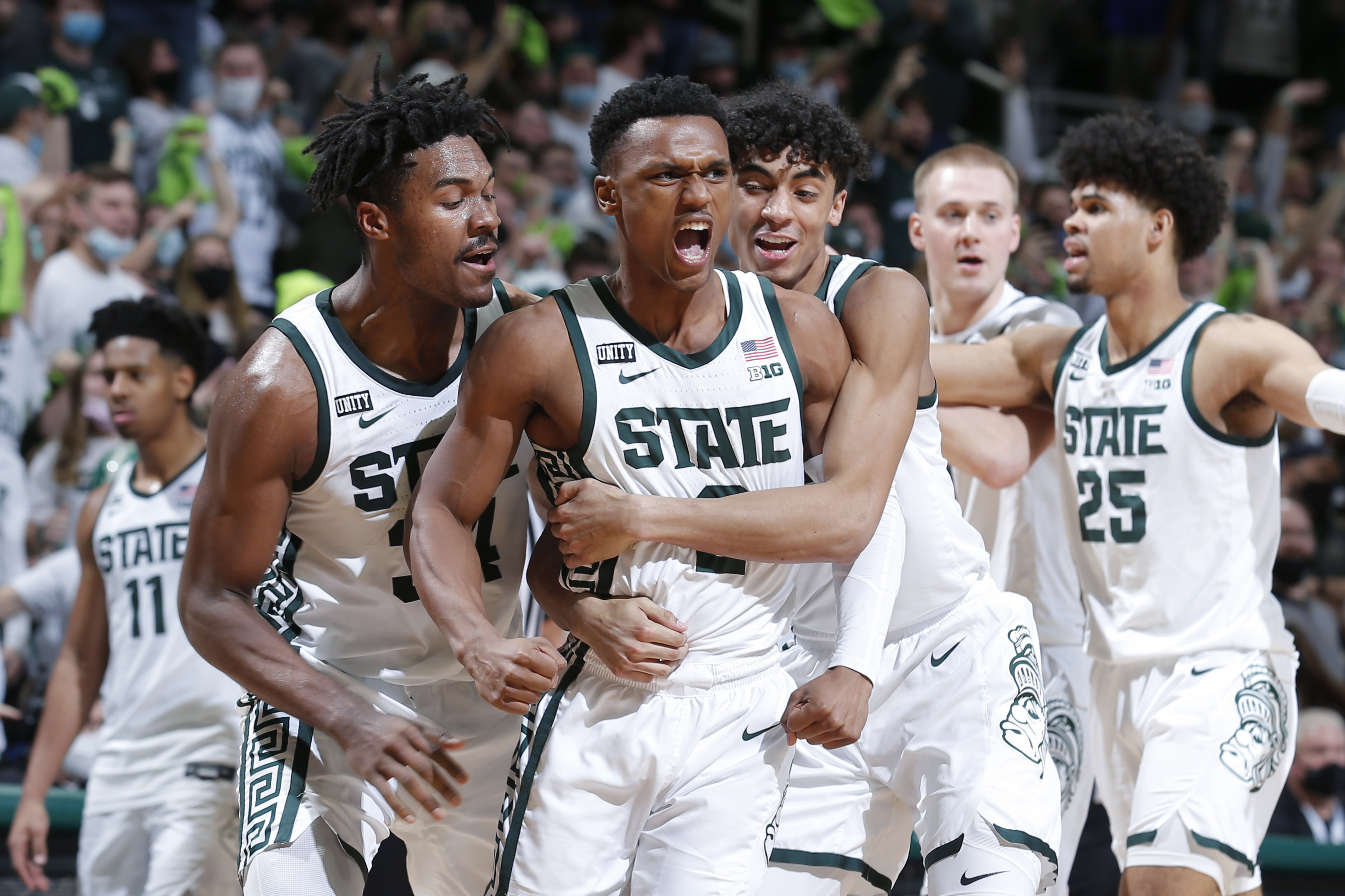 Tyson Walker, Julius Marble, Max Christie Michigan State Basketball