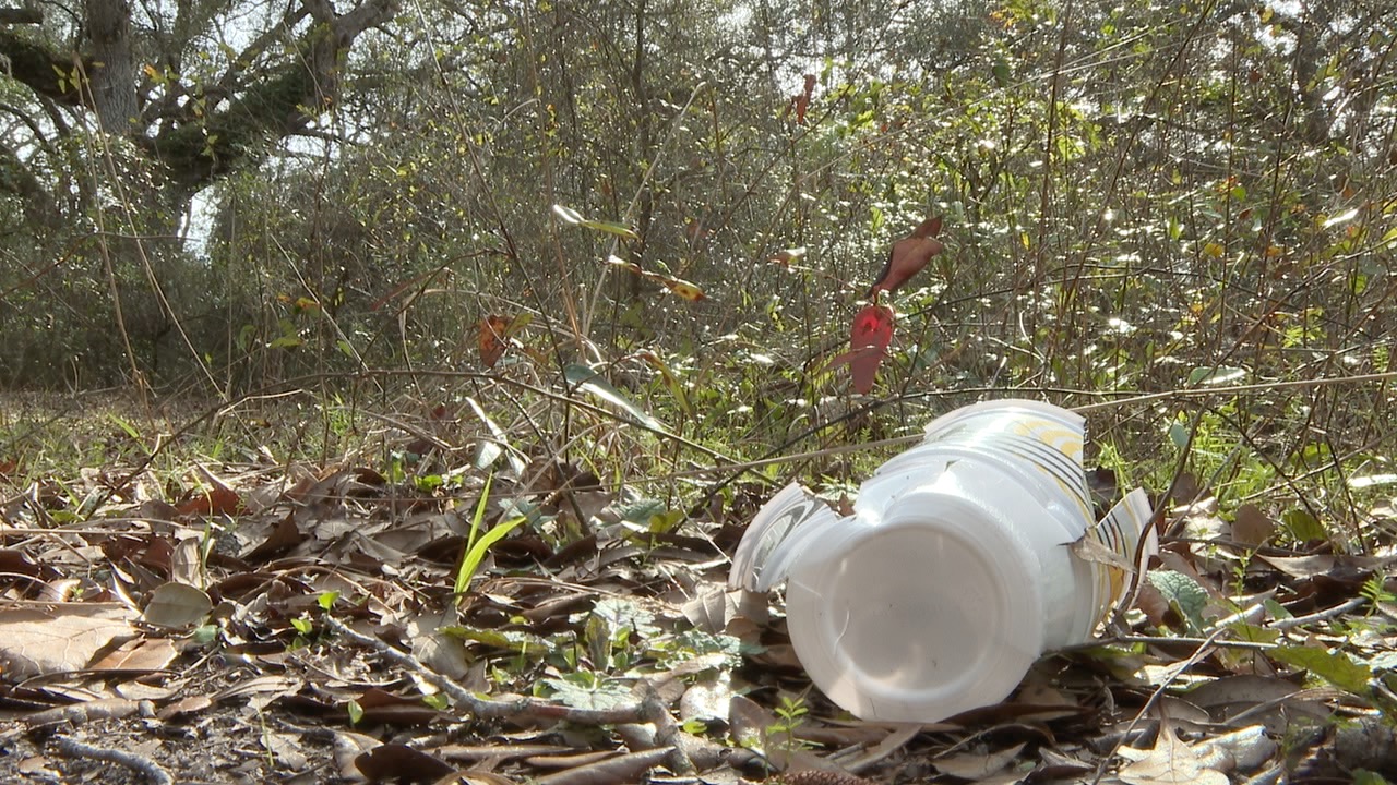 Trash in Apalachicola National Forest
