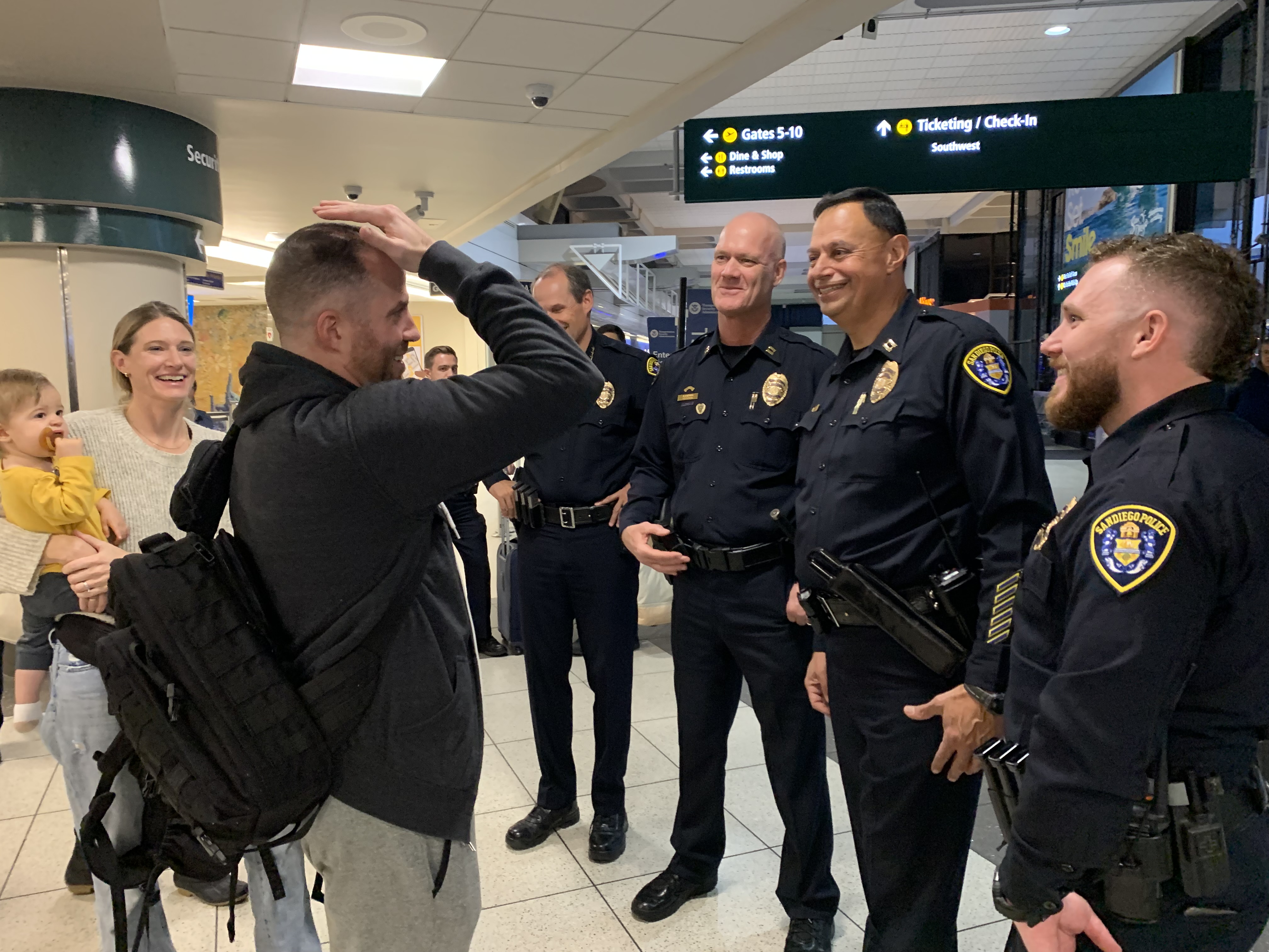 San Diego police sergeant returns to San Diego