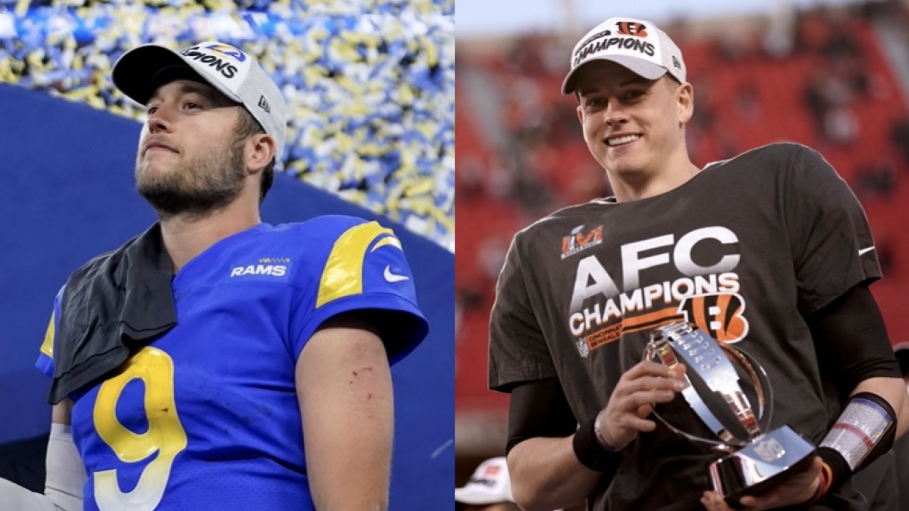 LA Rams quarterback Matthew Stafford and Cincinnati Bengals quarterback Joe Burrow