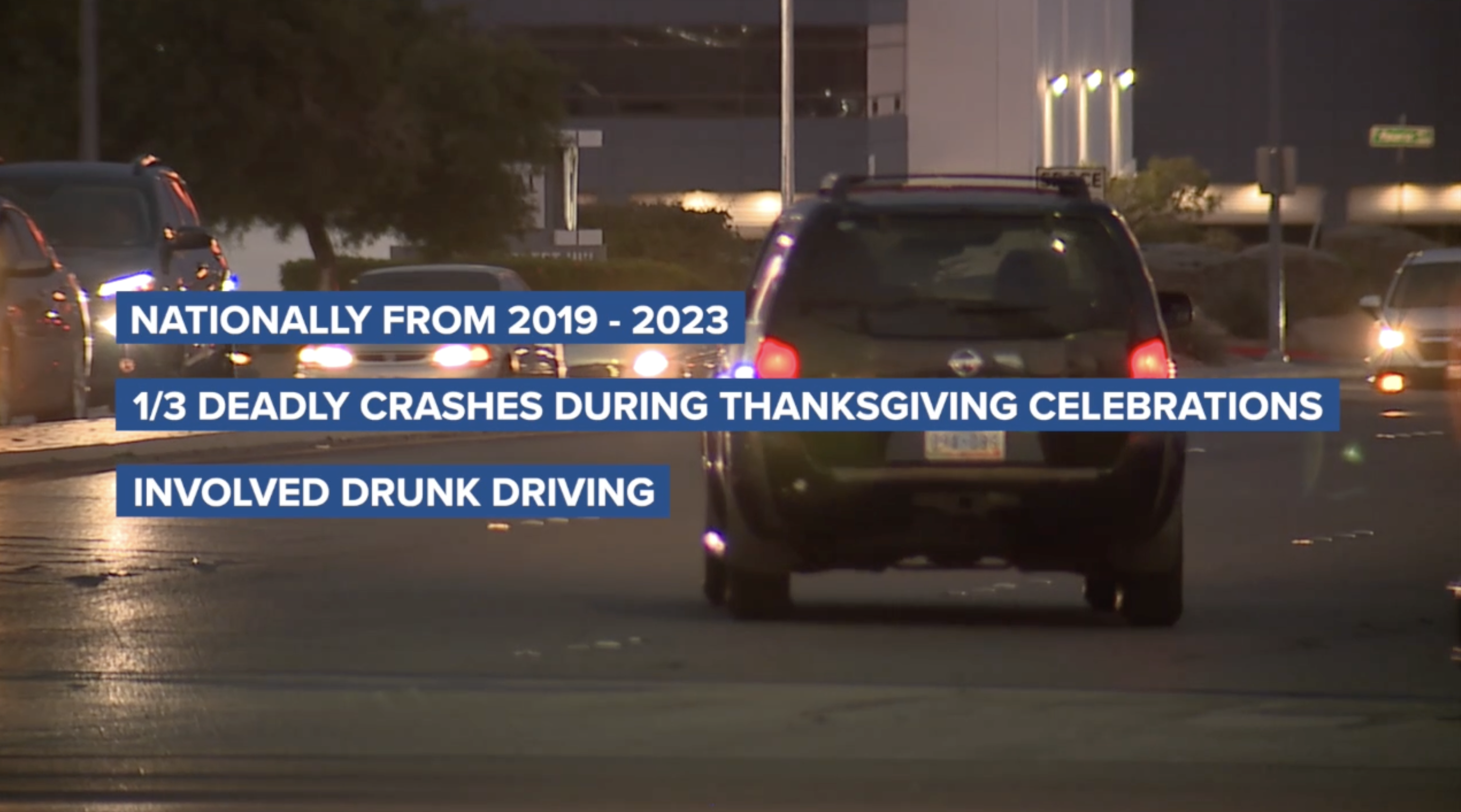 Driving under the influence thanskgiving weekend 