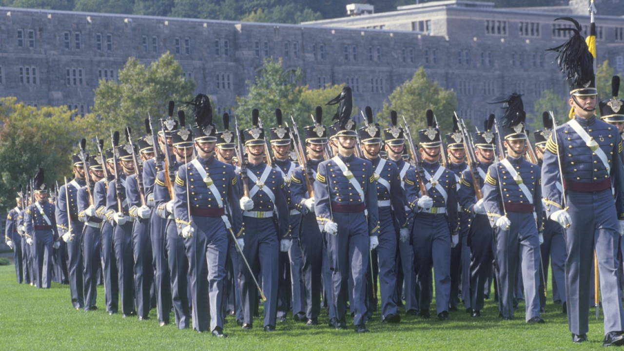 Homecoming parade at West Point.