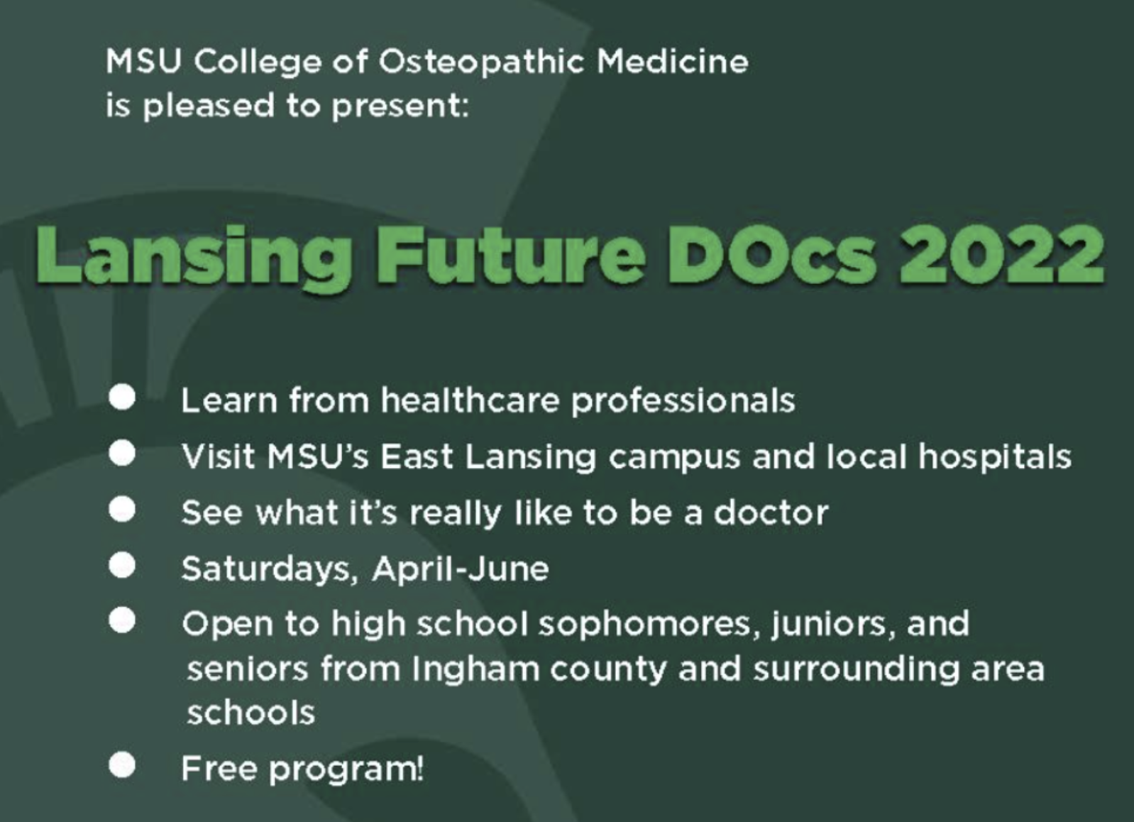 Lansing Future DOcs program seeks to give kids looking become doctors real workd experiences