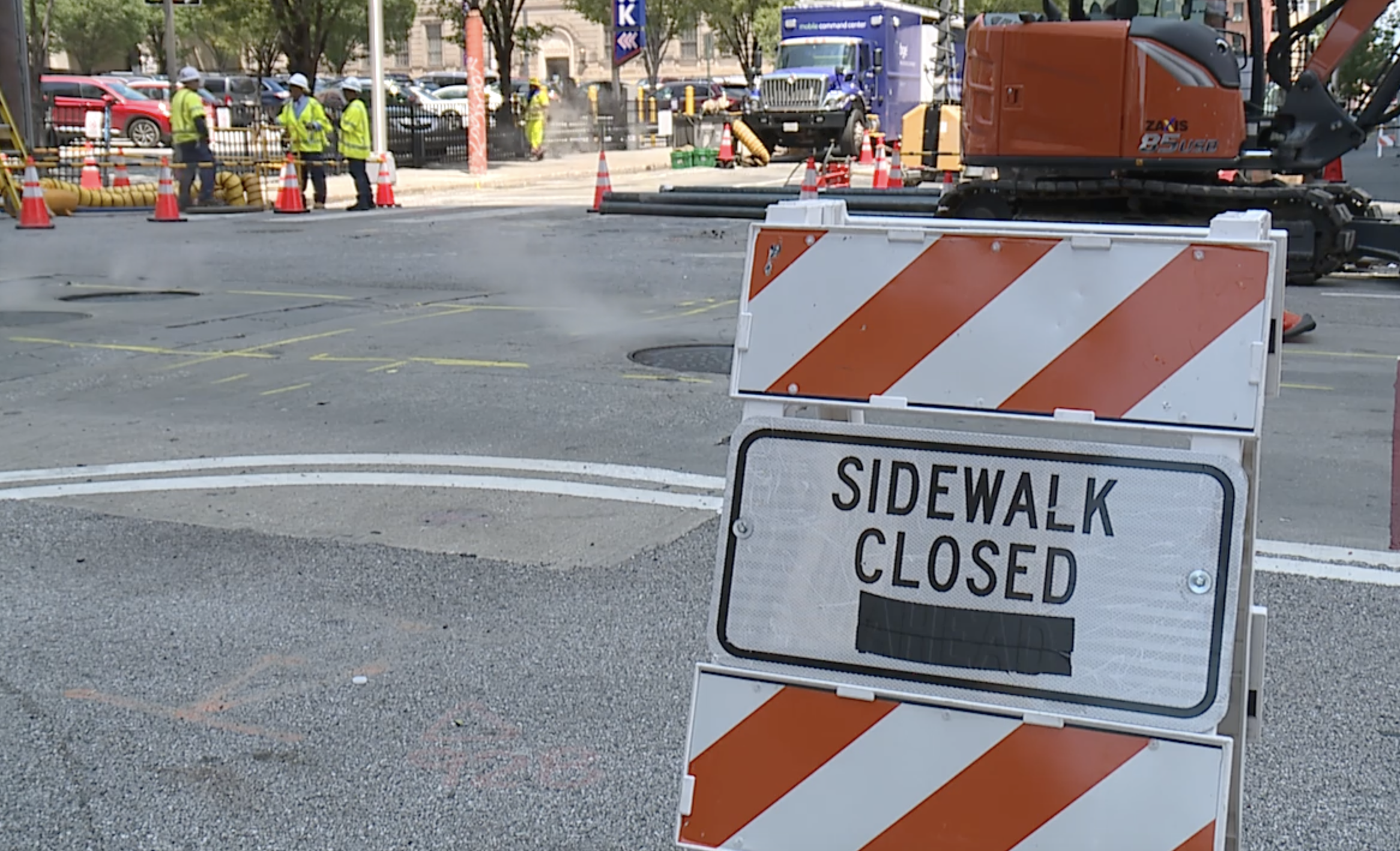 Underground fire E Baltimore 