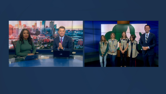 Girl Scouts interview the Denver7 Morning Anchors